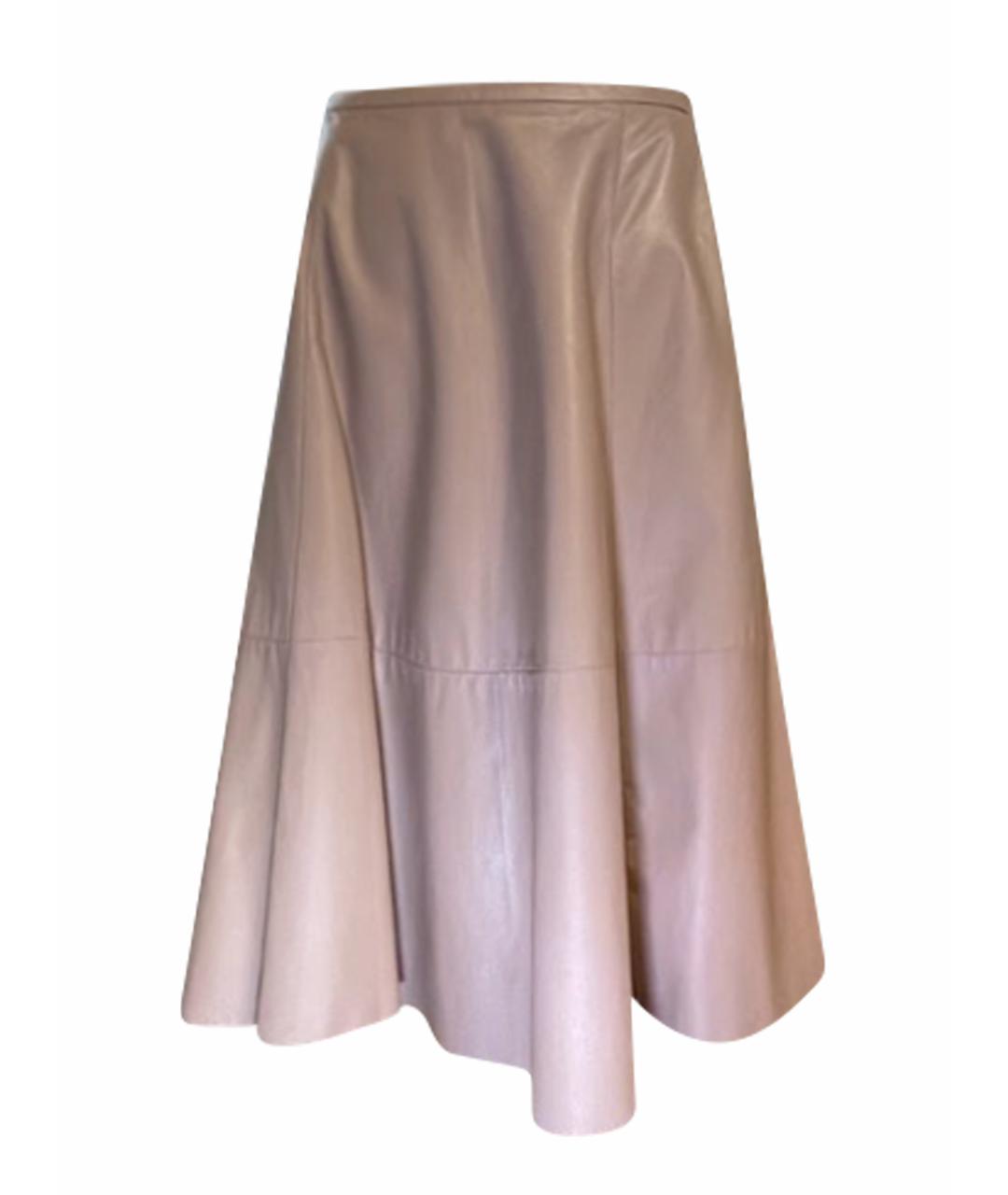 DROME Кожаная юбка миди, фото 1