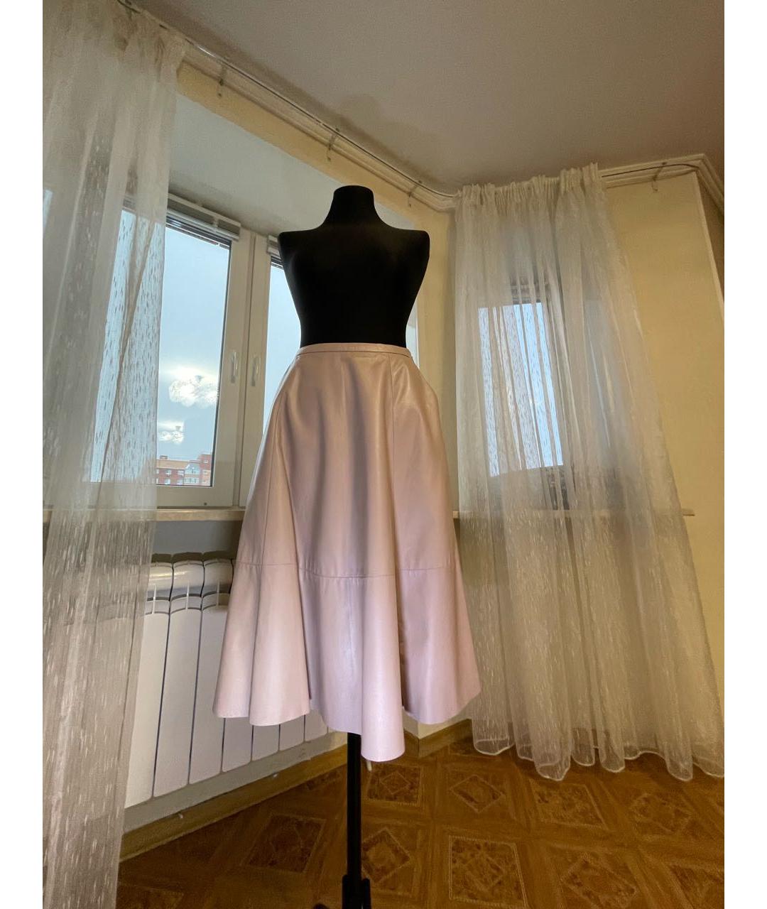 DROME Кожаная юбка миди, фото 9