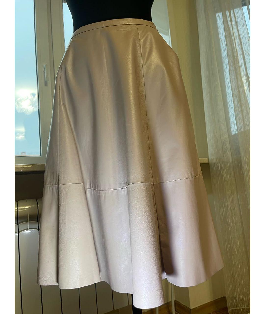 DROME Кожаная юбка миди, фото 4