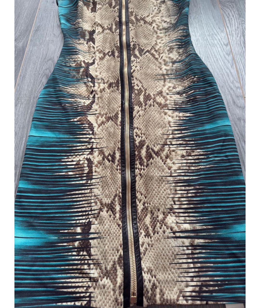 ROBERTO CAVALLI Мульти вискозное коктейльное платье, фото 3