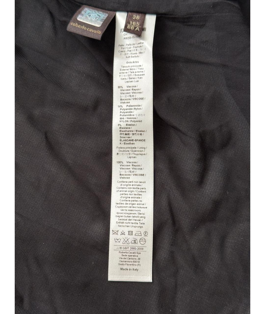 ROBERTO CAVALLI Мульти вискозное коктейльное платье, фото 8