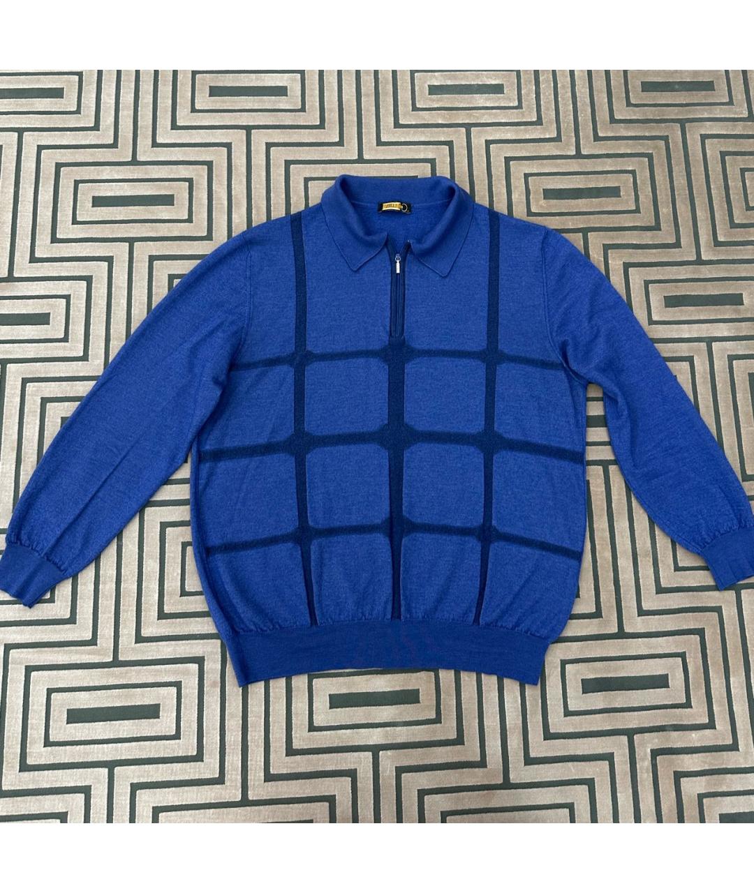 ZILLI Синий кашемировый джемпер / свитер, фото 5