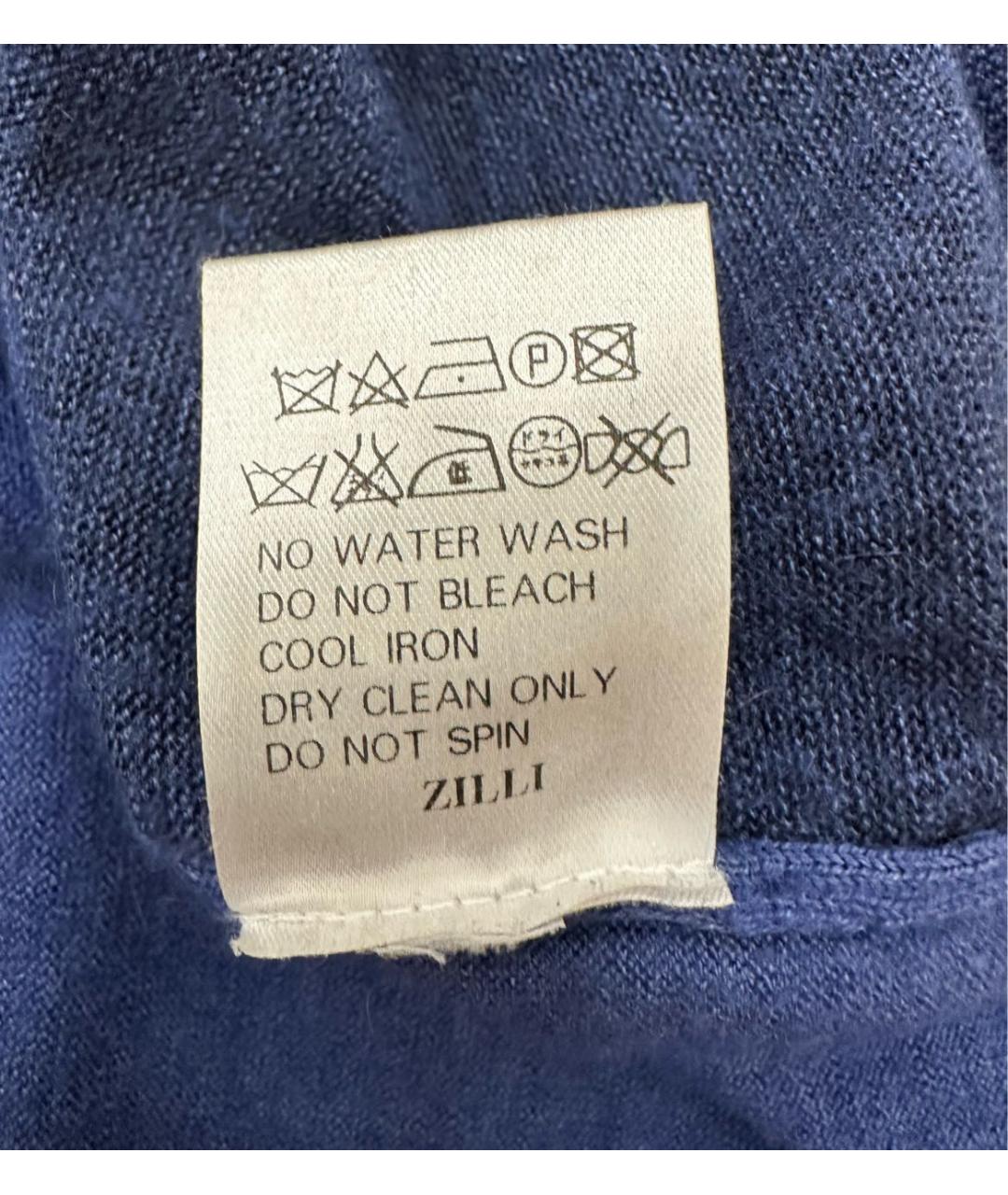 ZILLI Синий кашемировый джемпер / свитер, фото 4
