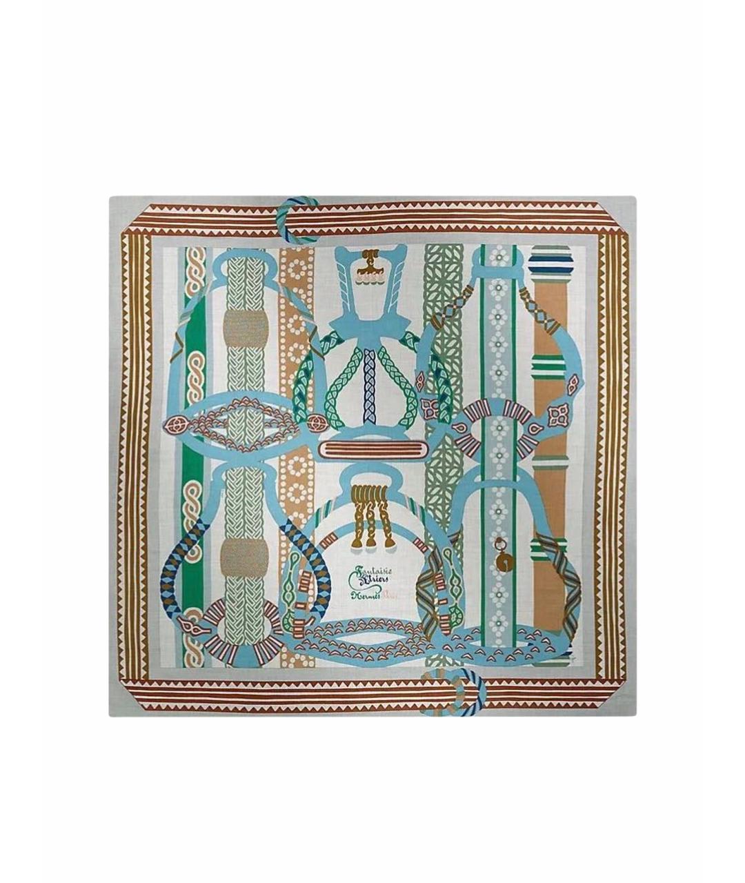 HERMES Мульти кашемировый платок, фото 1