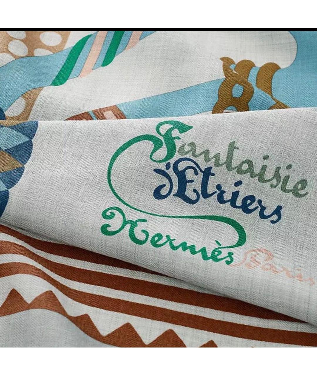 HERMES Мульти кашемировый платок, фото 2