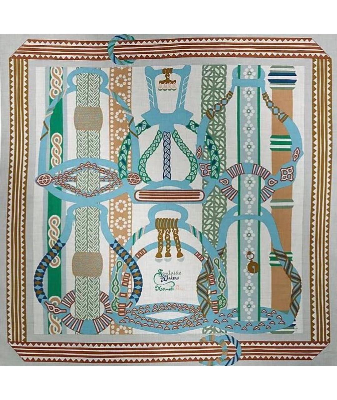 HERMES Мульти кашемировый платок, фото 3