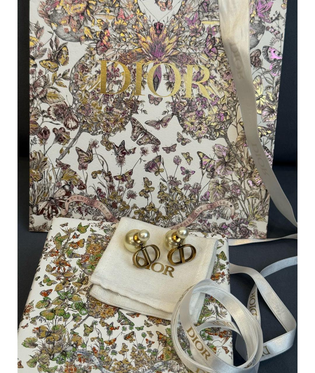 CHRISTIAN DIOR Золотые серьги из желтого золота, фото 4