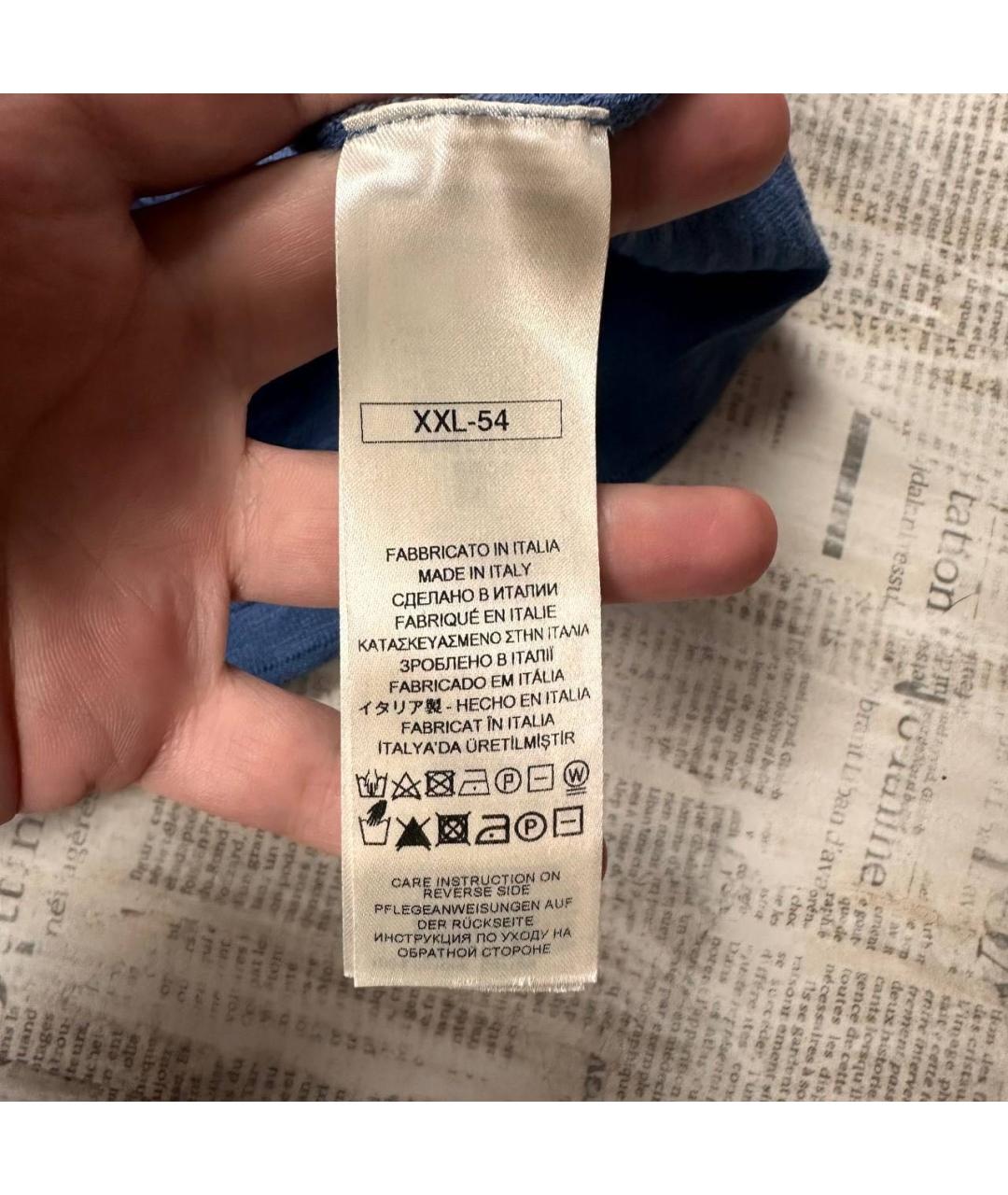 FALCONERI Синий хлопковый джемпер / свитер, фото 6