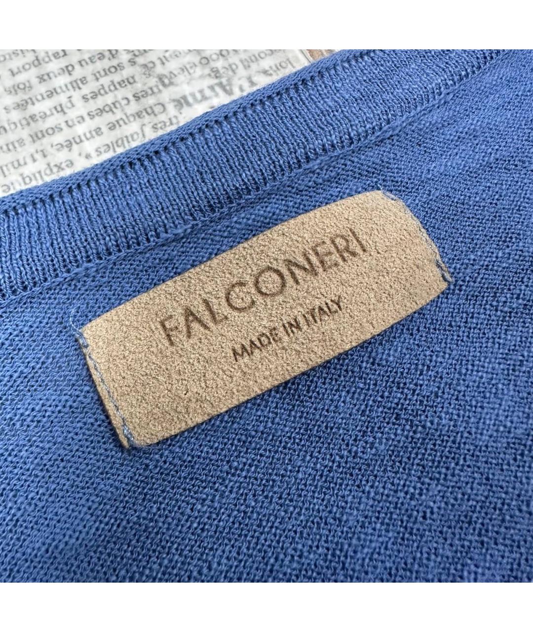 FALCONERI Синий хлопковый джемпер / свитер, фото 3