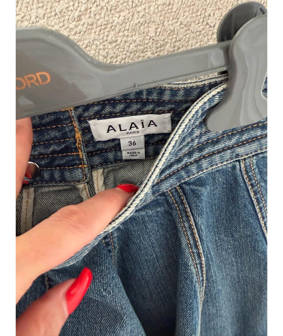 ALAIA Темно-синий деним корсет, фото 3