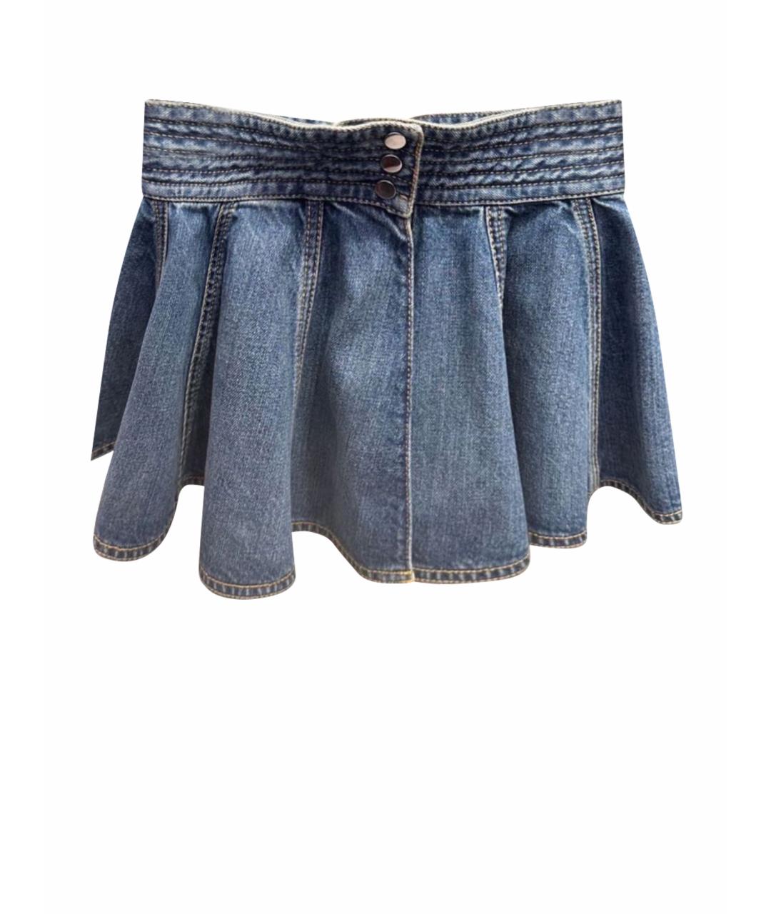 ALAIA Темно-синий деним корсет, фото 1