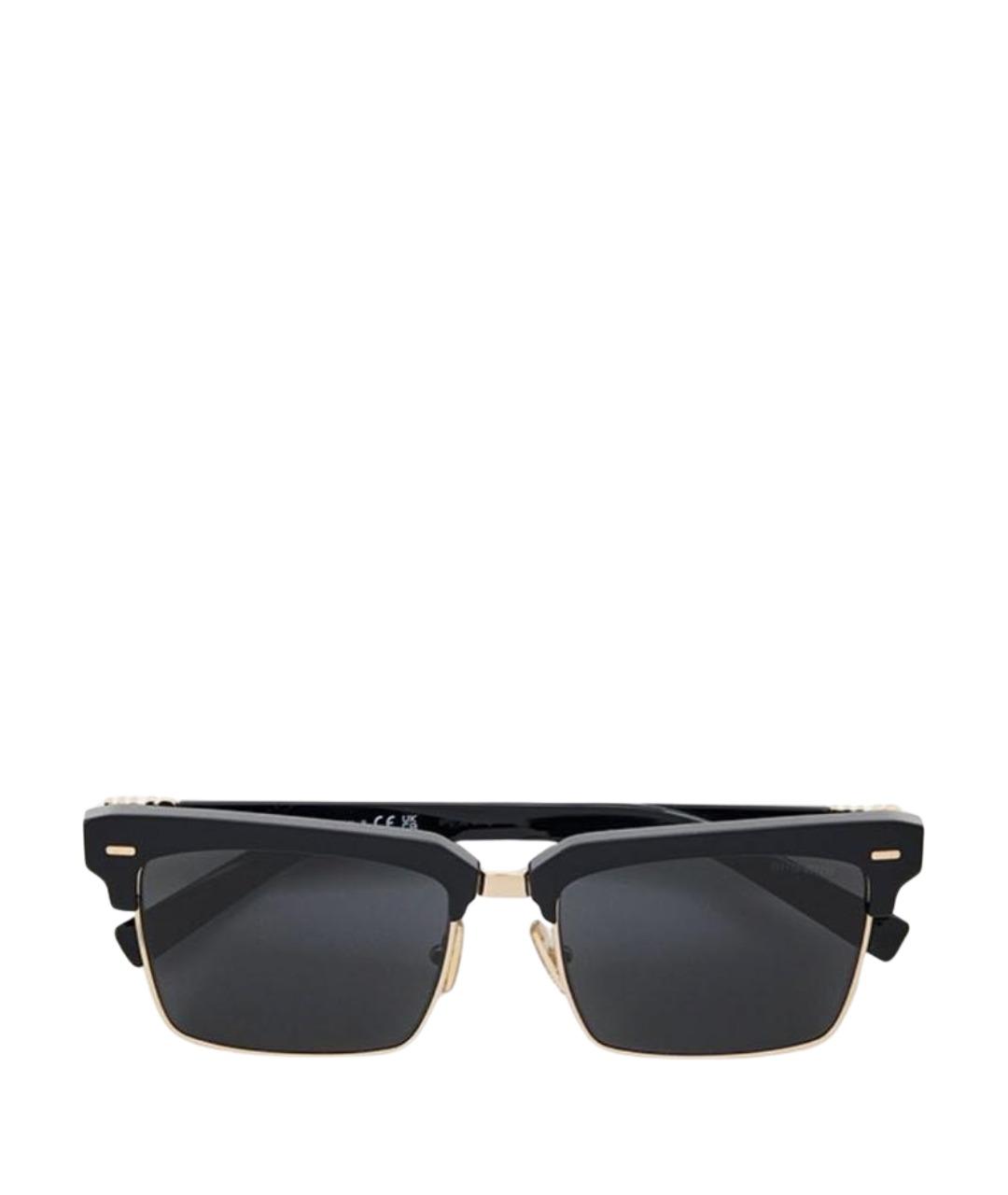 MIU MIU Черные пластиковые солнцезащитные очки, фото 1