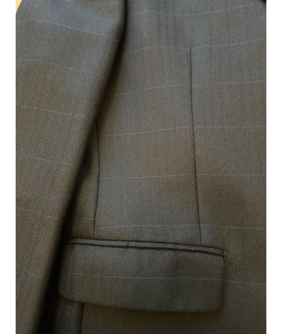 SAINT LAURENT Темно-синий шерстяной пиджак, фото 4