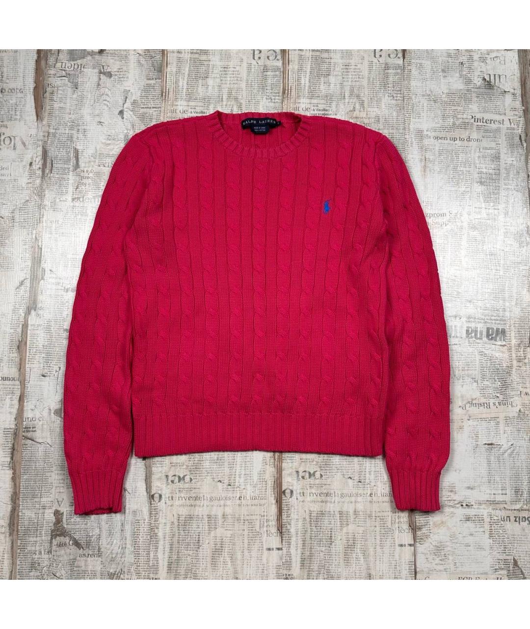 RALPH LAUREN Розовый хлопковый джемпер / свитер, фото 5