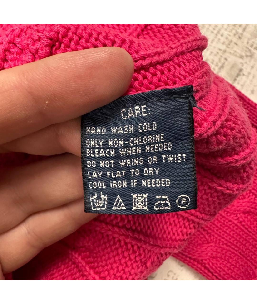 RALPH LAUREN Розовый хлопковый джемпер / свитер, фото 4