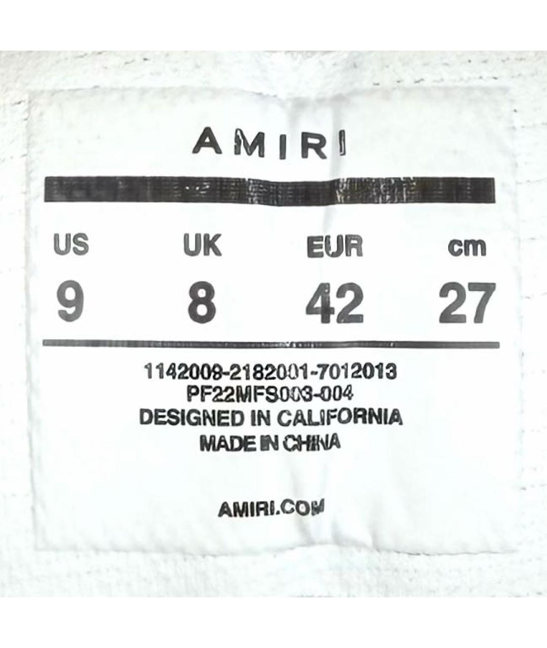 AMIRI Черные низкие кроссовки / кеды, фото 6