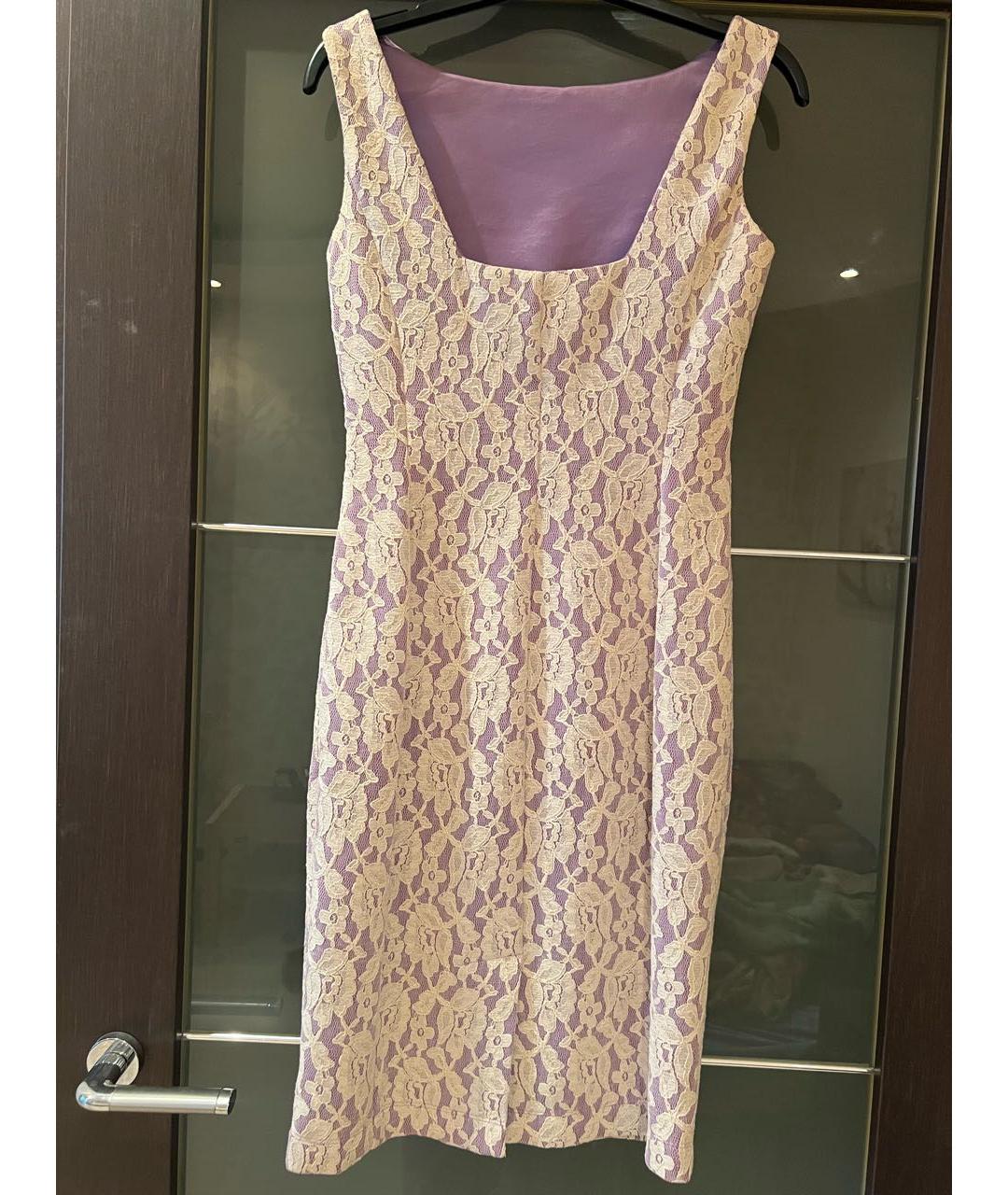 MOSCHINO Фиолетовое хлопковое коктейльное платье, фото 2