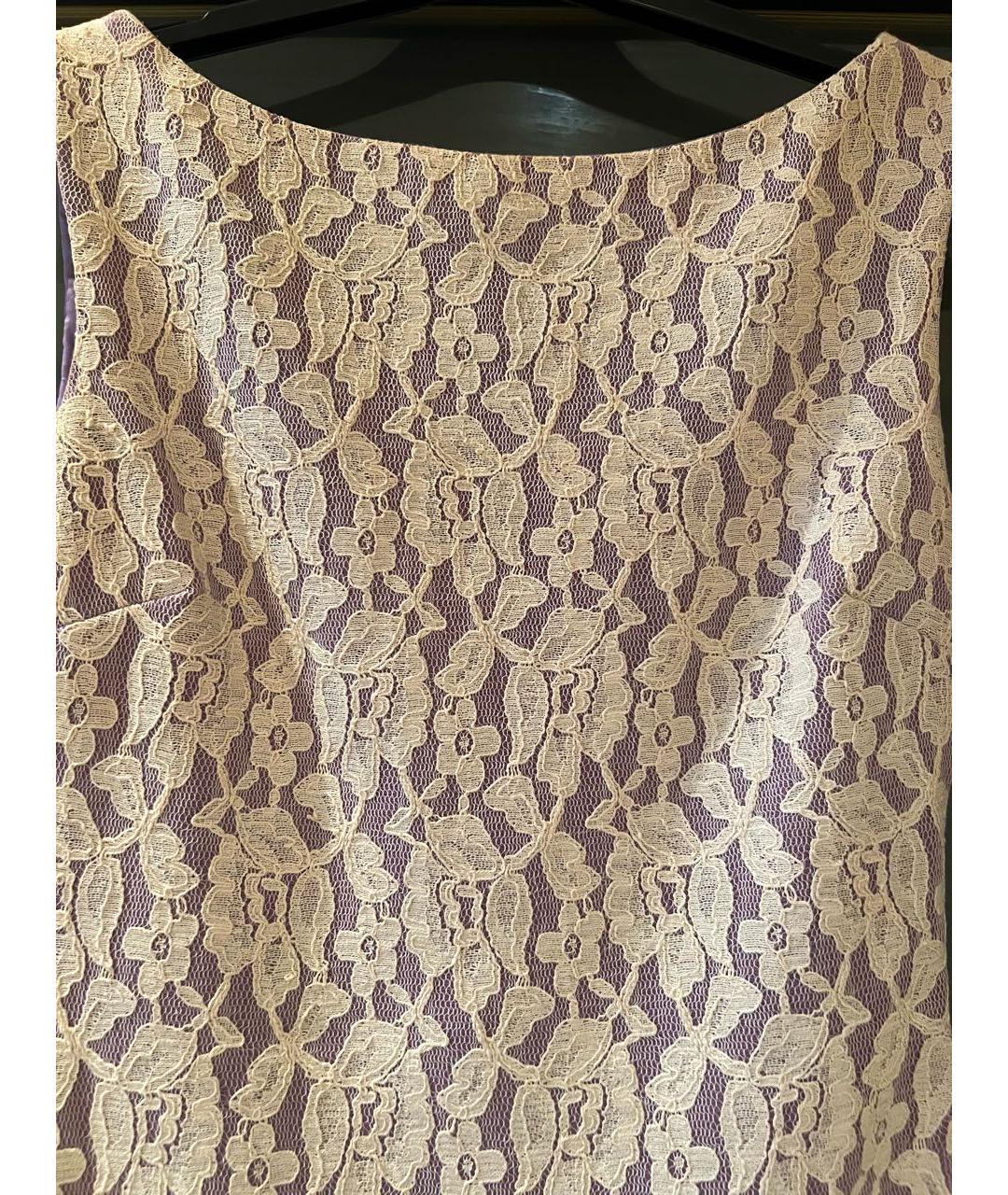 MOSCHINO Фиолетовое хлопковое коктейльное платье, фото 4