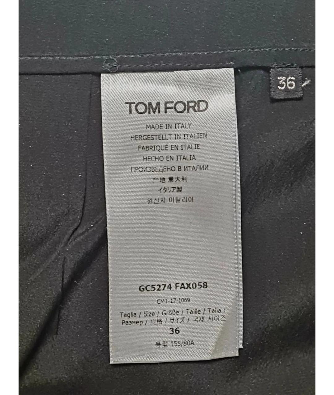 TOM FORD Черная шелковая юбка мини, фото 5