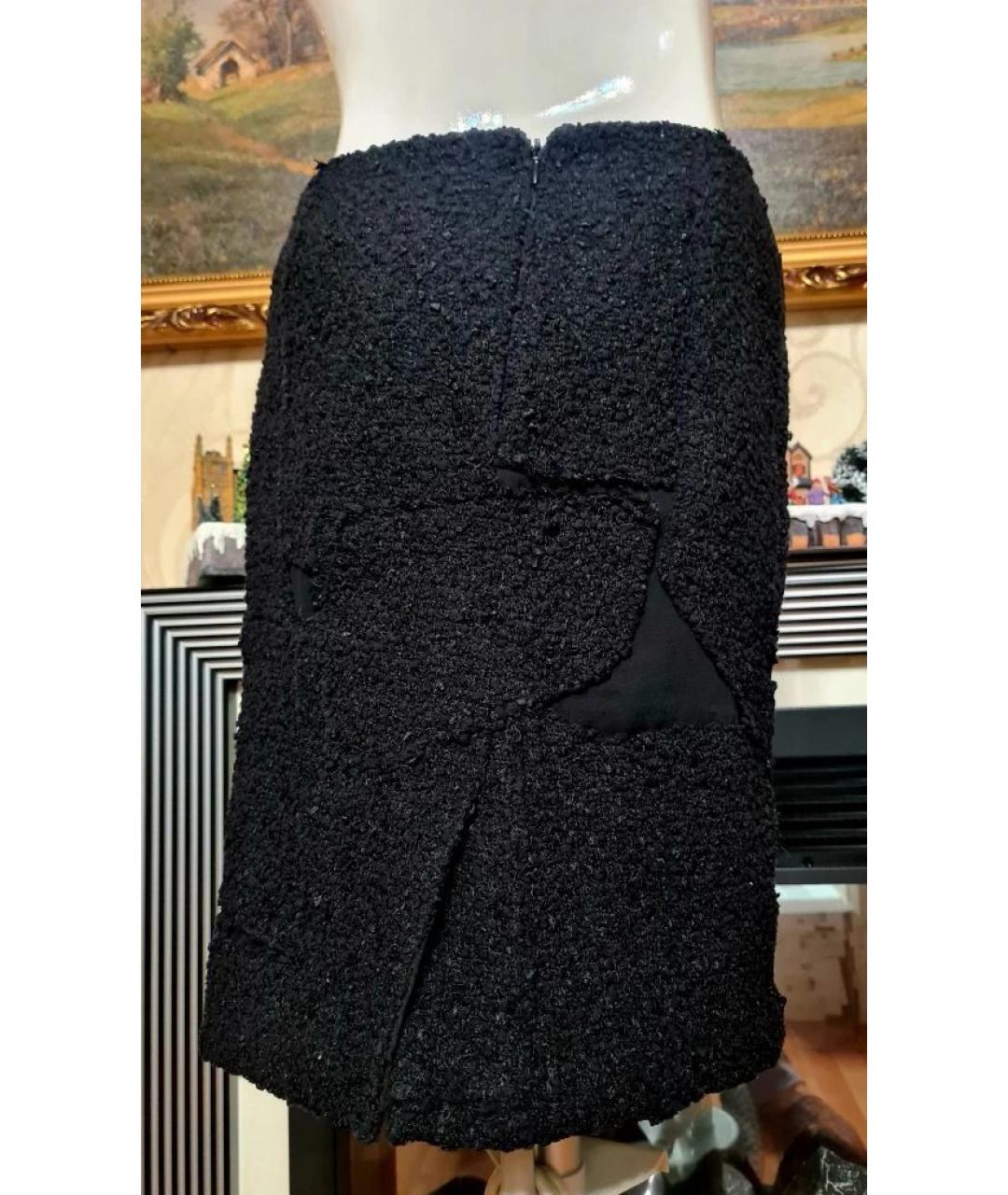 TOM FORD Черная шелковая юбка мини, фото 3