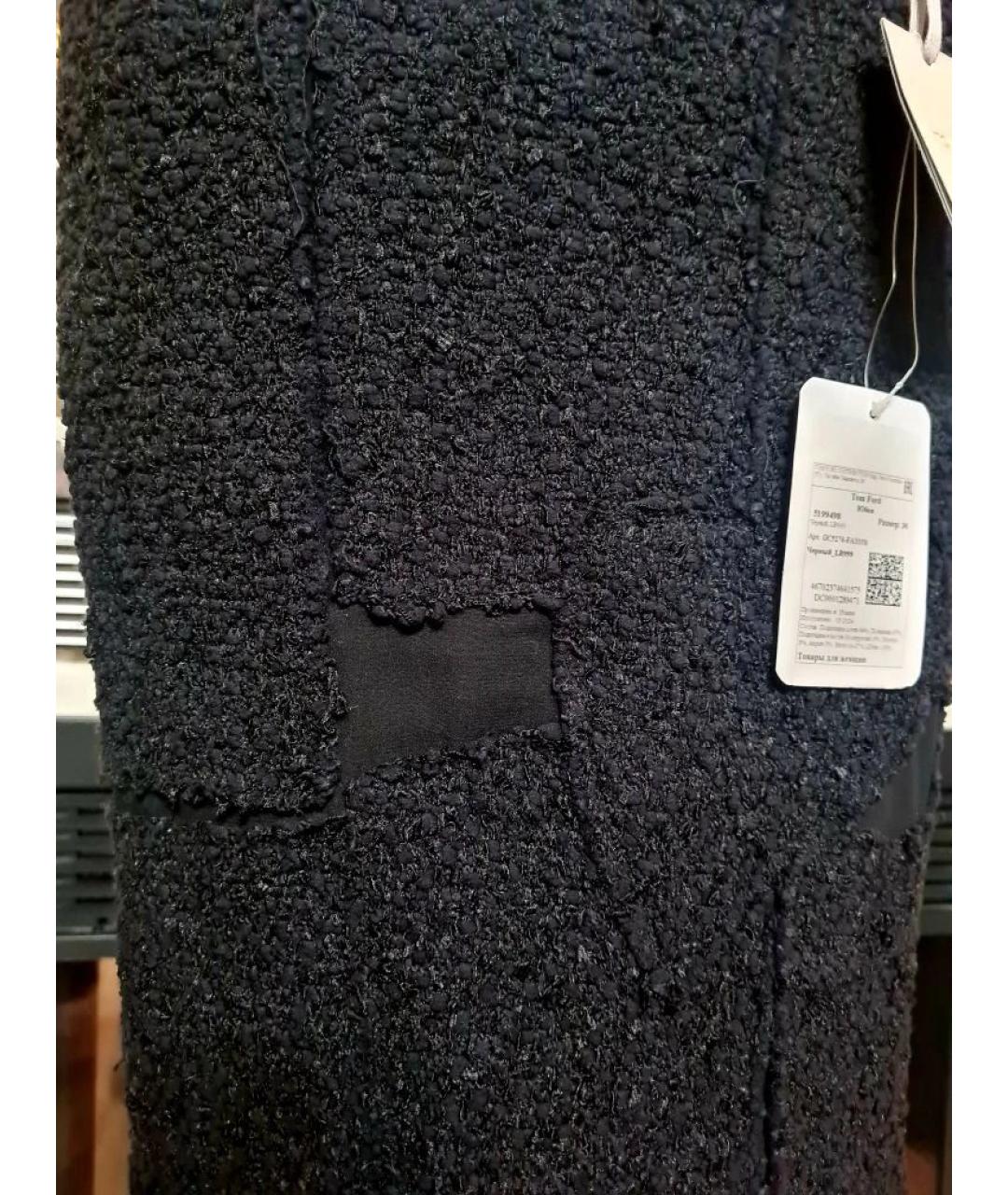 TOM FORD Черная шелковая юбка мини, фото 2