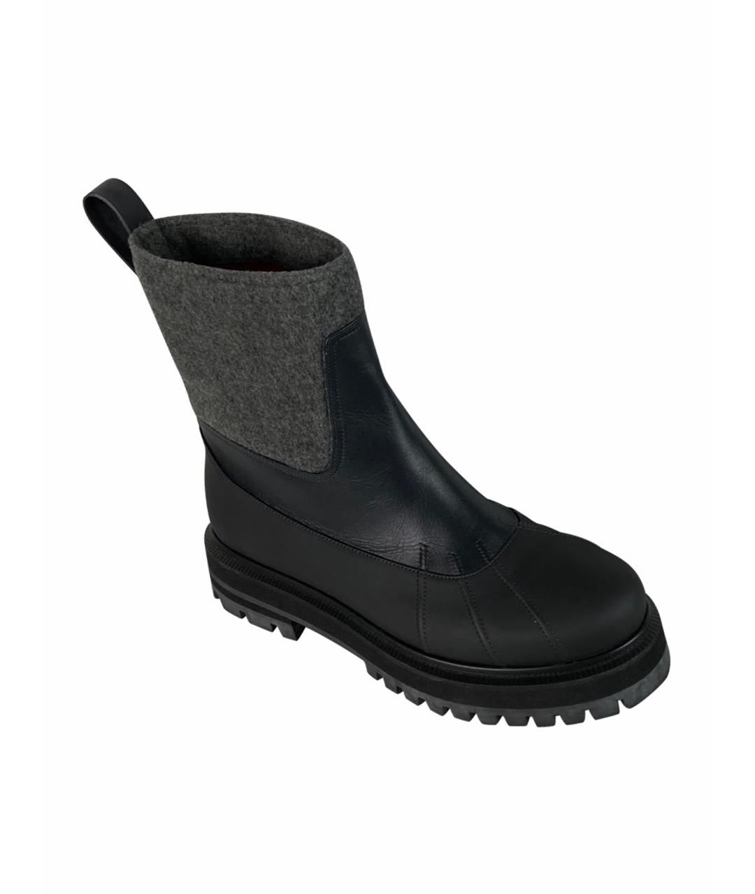 LORO PIANA Черные ботинки, фото 1