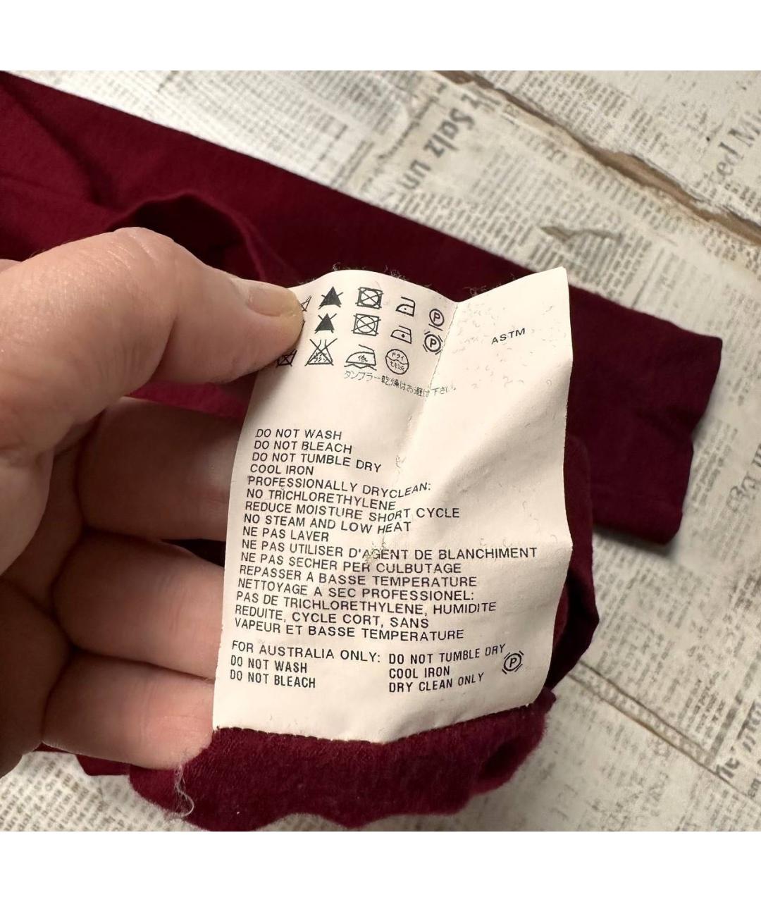 JIL SANDER Бордовая шерстяная водолазка, фото 7