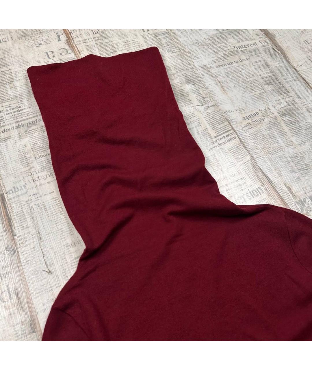 JIL SANDER Бордовая шерстяная водолазка, фото 4