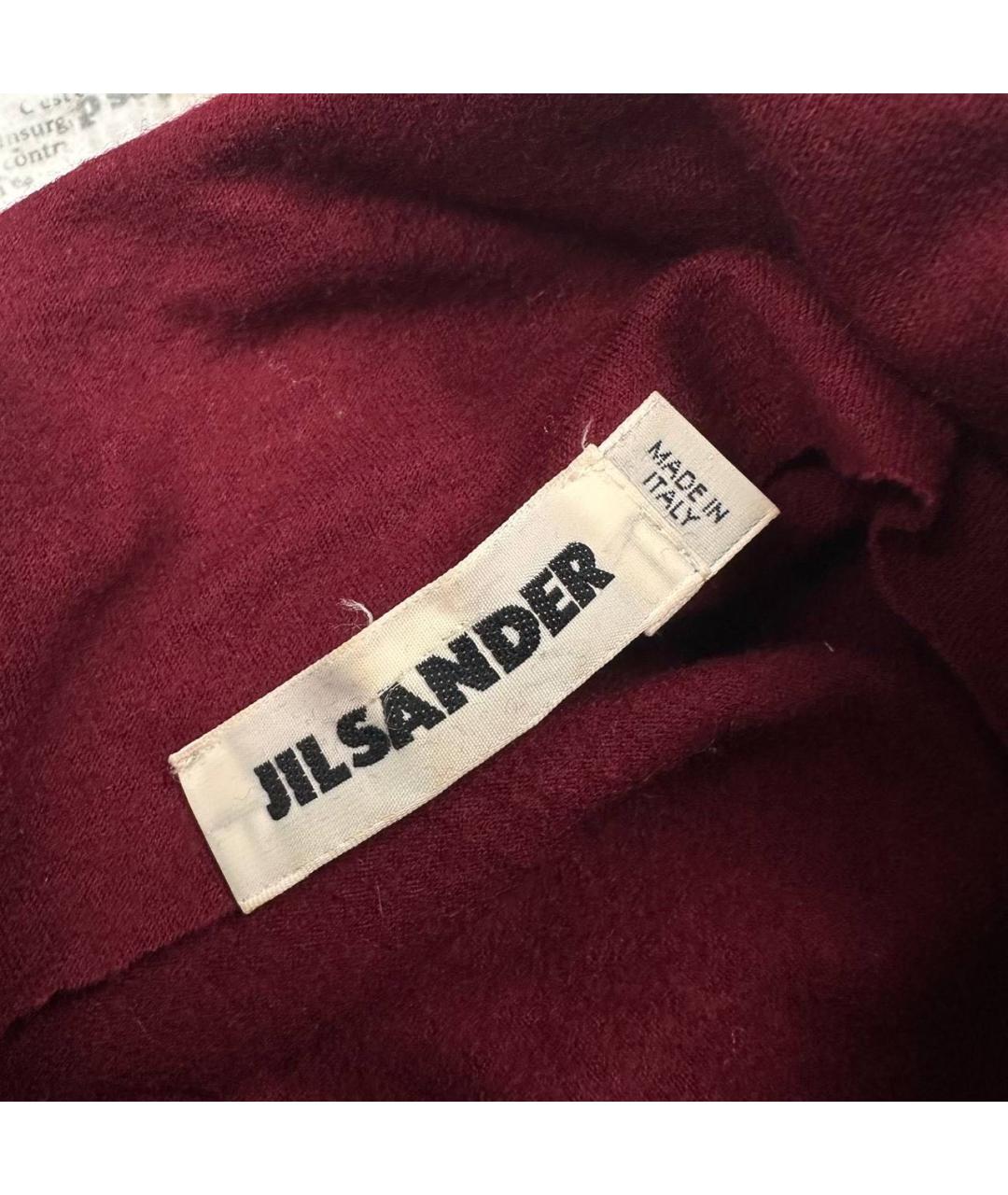 JIL SANDER Бордовая шерстяная водолазка, фото 3