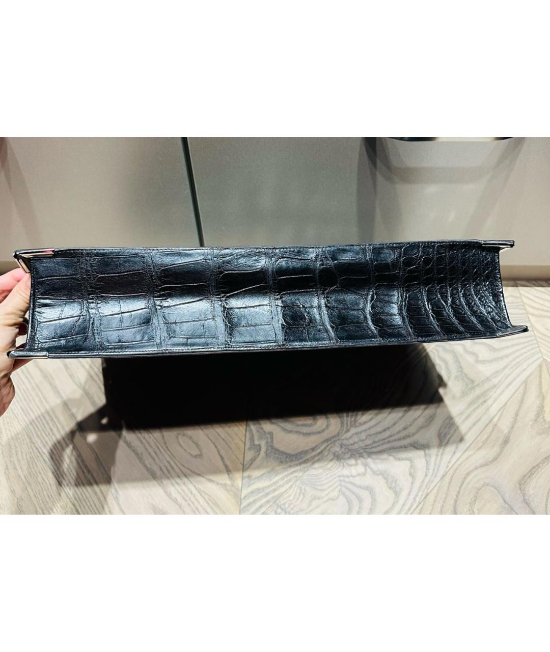 BRIONI Коричневый портфель из экзотической кожи, фото 6