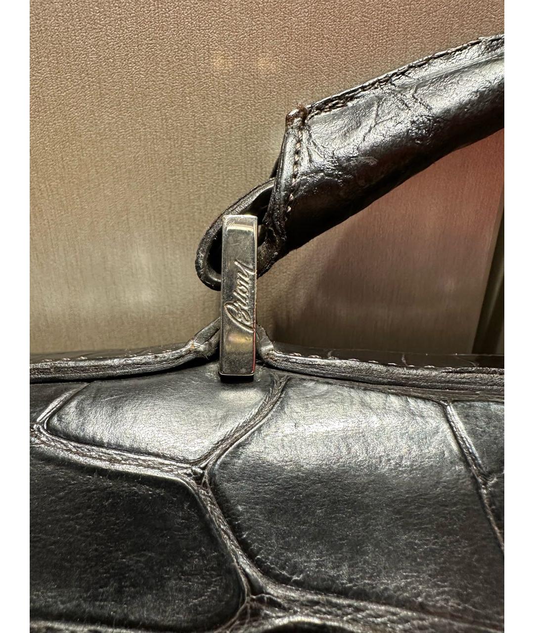 BRIONI Коричневый портфель из экзотической кожи, фото 4