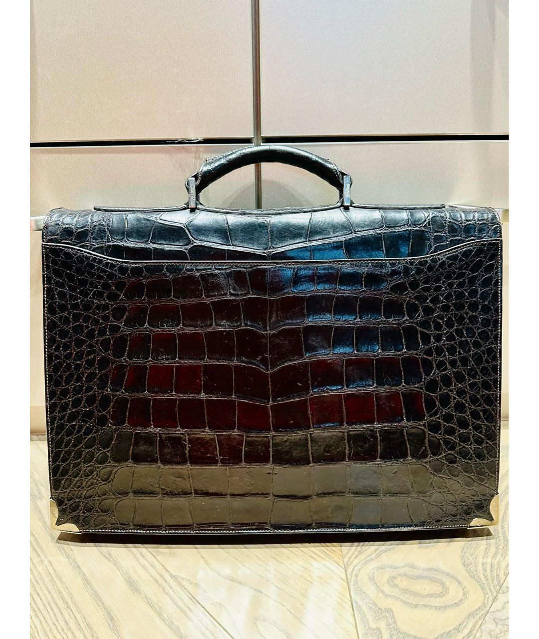 BRIONI Коричневый портфель из экзотической кожи, фото 2