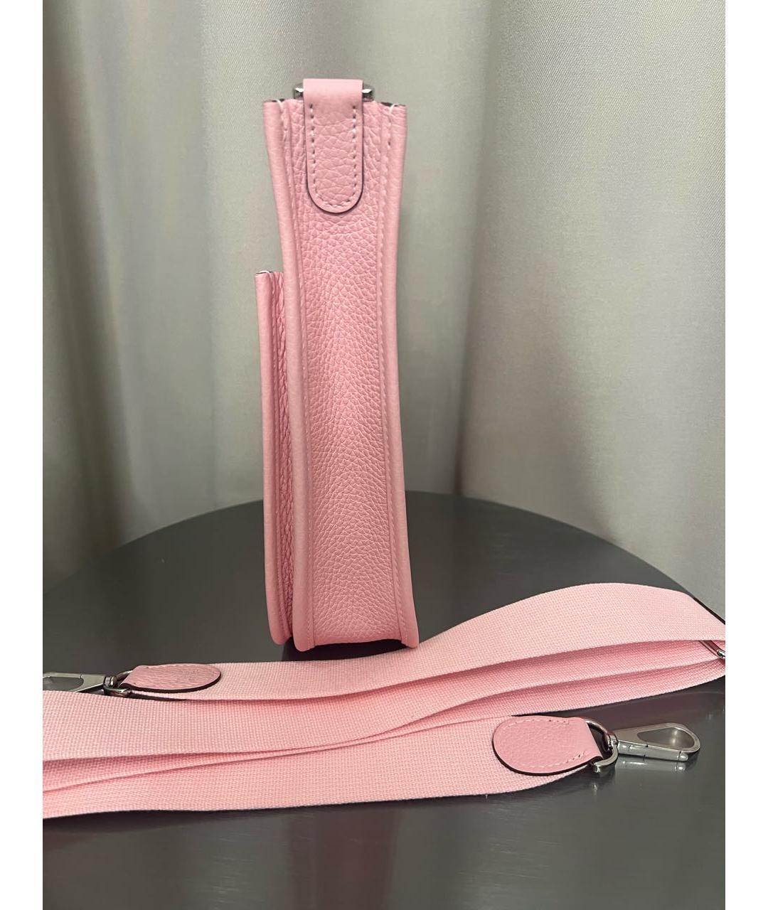 HERMES Розовая кожаная сумка через плечо, фото 2