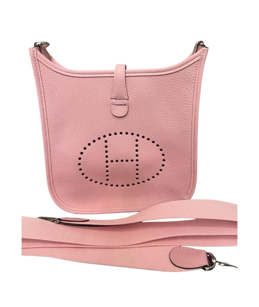 HERMES Розовая кожаная сумка через плечо, фото 1