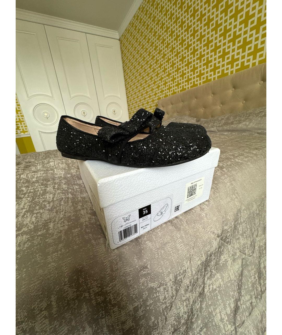 Age Of Innocence Черные кожаные туфли, фото 6