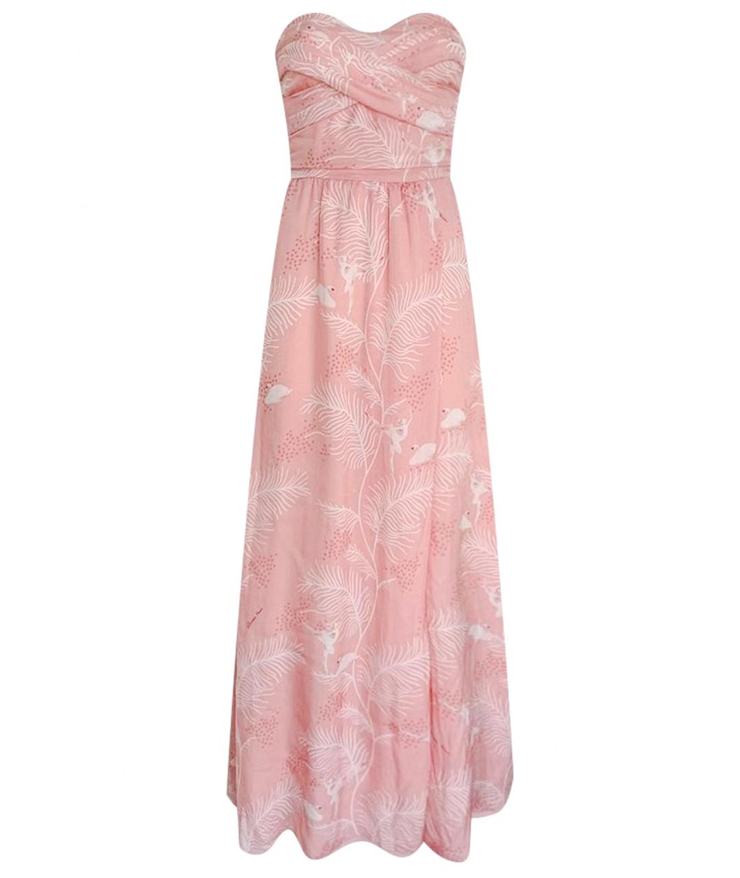 ELISABETTA FRANCHI Коралловое шелковое вечернее платье, фото 1