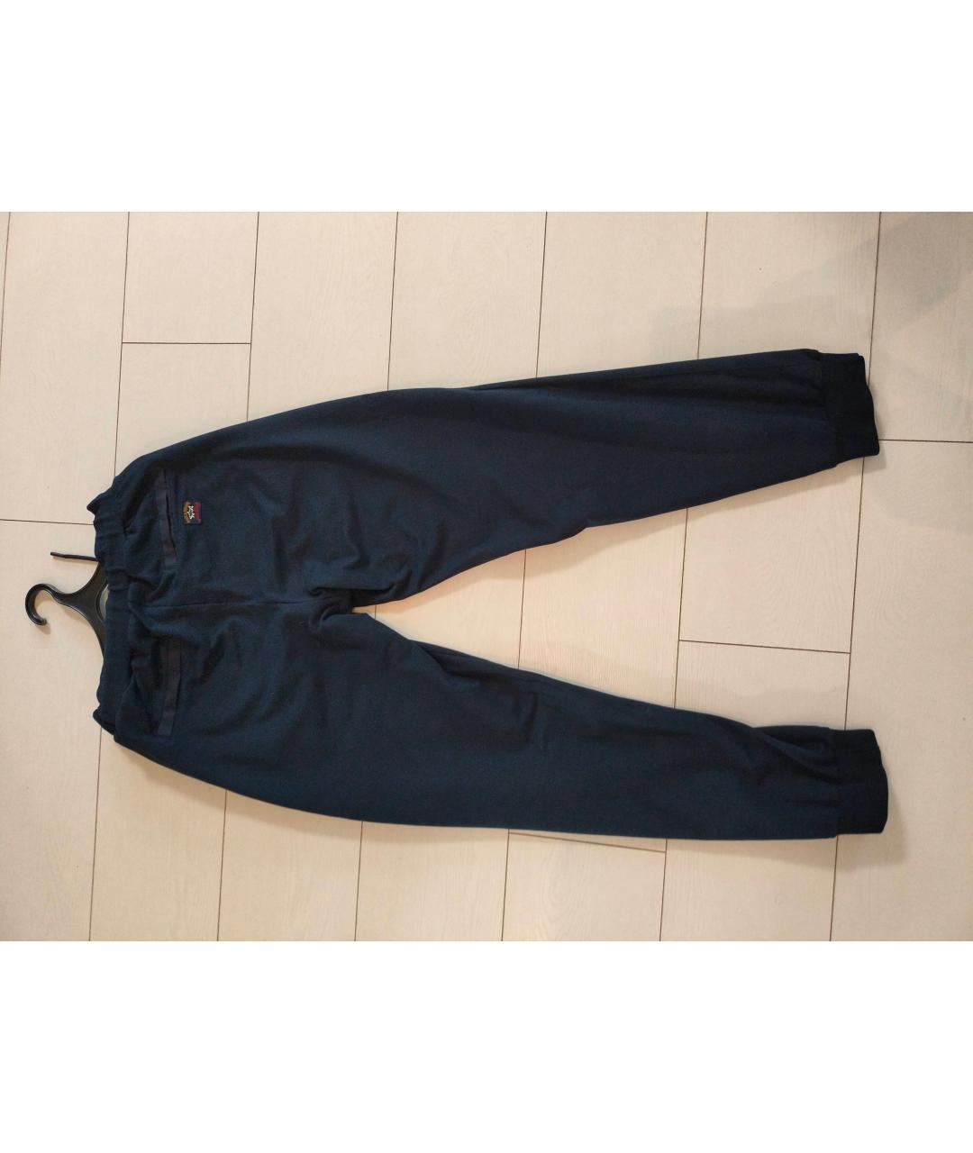 LORO PIANA Темно-синие хлопковые повседневные брюки, фото 2