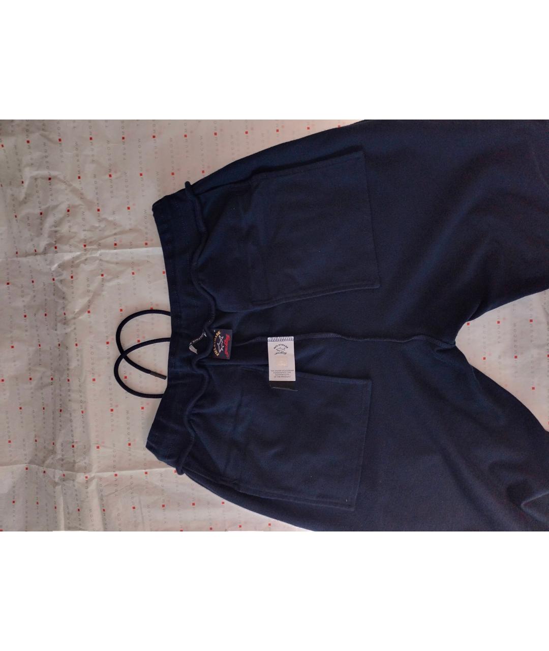 LORO PIANA Темно-синие хлопковые повседневные брюки, фото 3