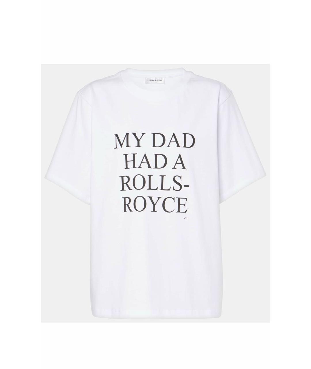 VICTORIA BECKHAM Белая хлопковая футболка, фото 7