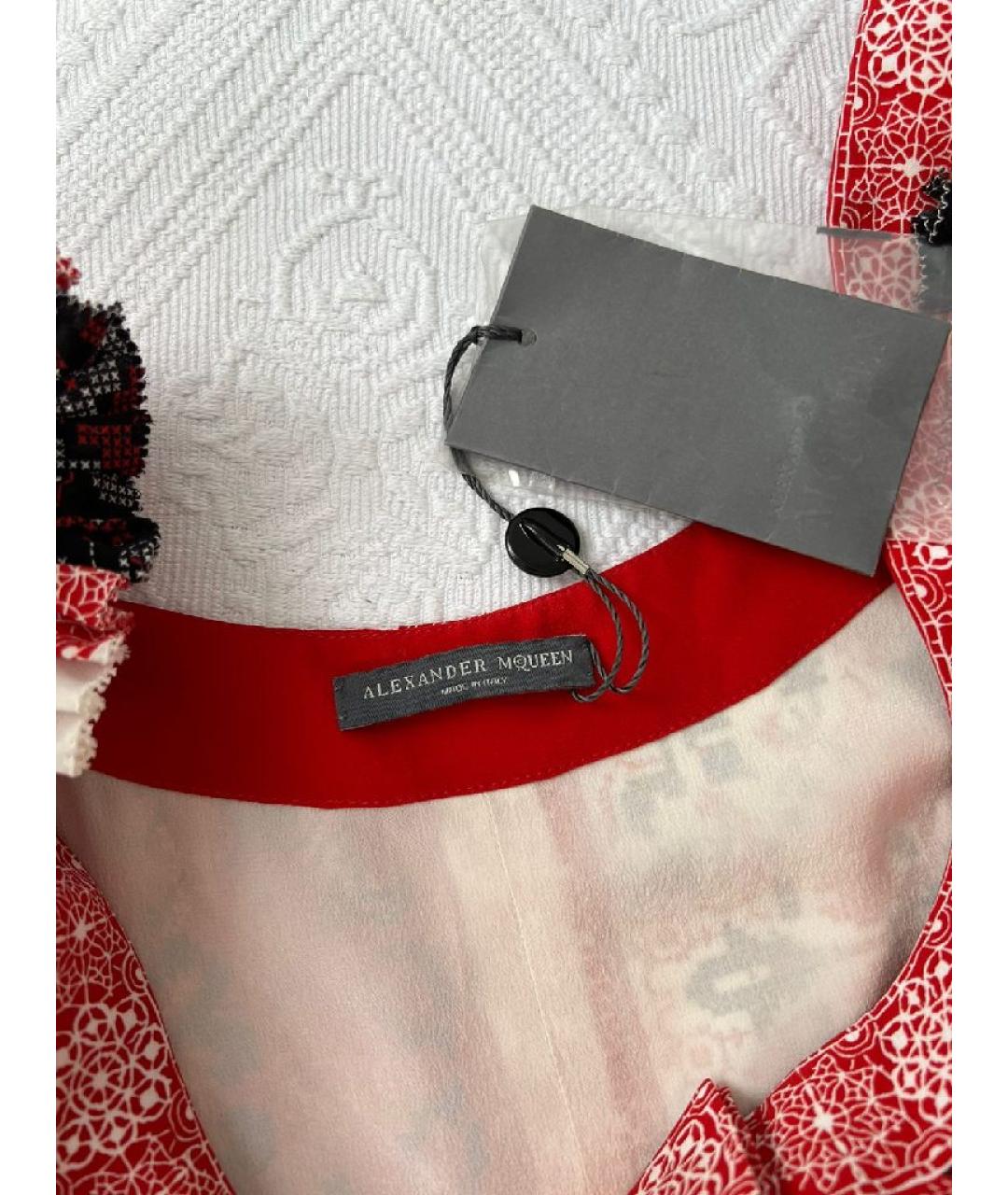 ALEXANDER MCQUEEN Красное повседневное платье, фото 4