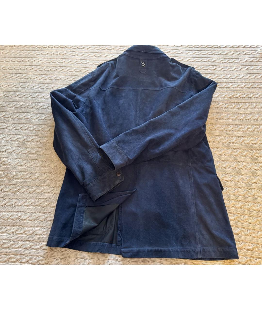 BILLIONAIRE Темно-синяя замшевая куртка, фото 2