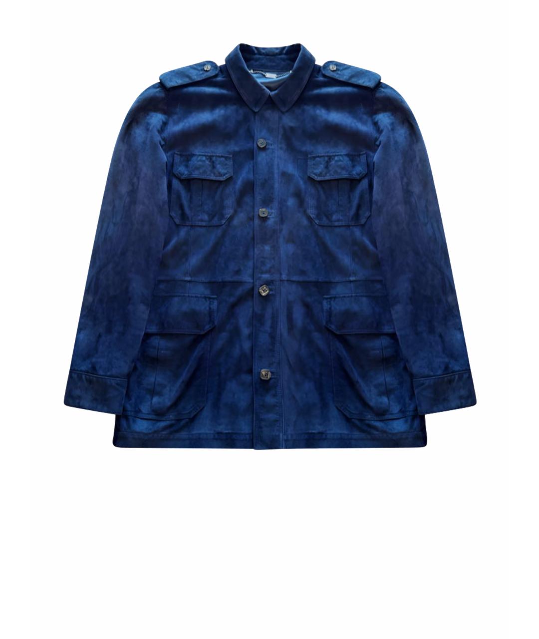 BILLIONAIRE Темно-синяя замшевая куртка, фото 1