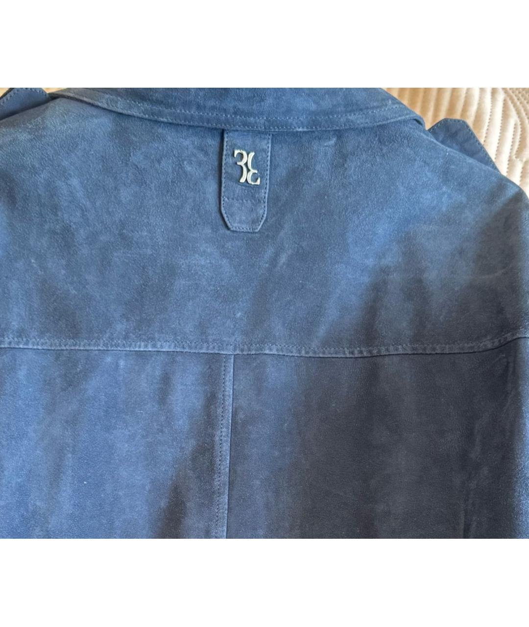 BILLIONAIRE Темно-синяя замшевая куртка, фото 3