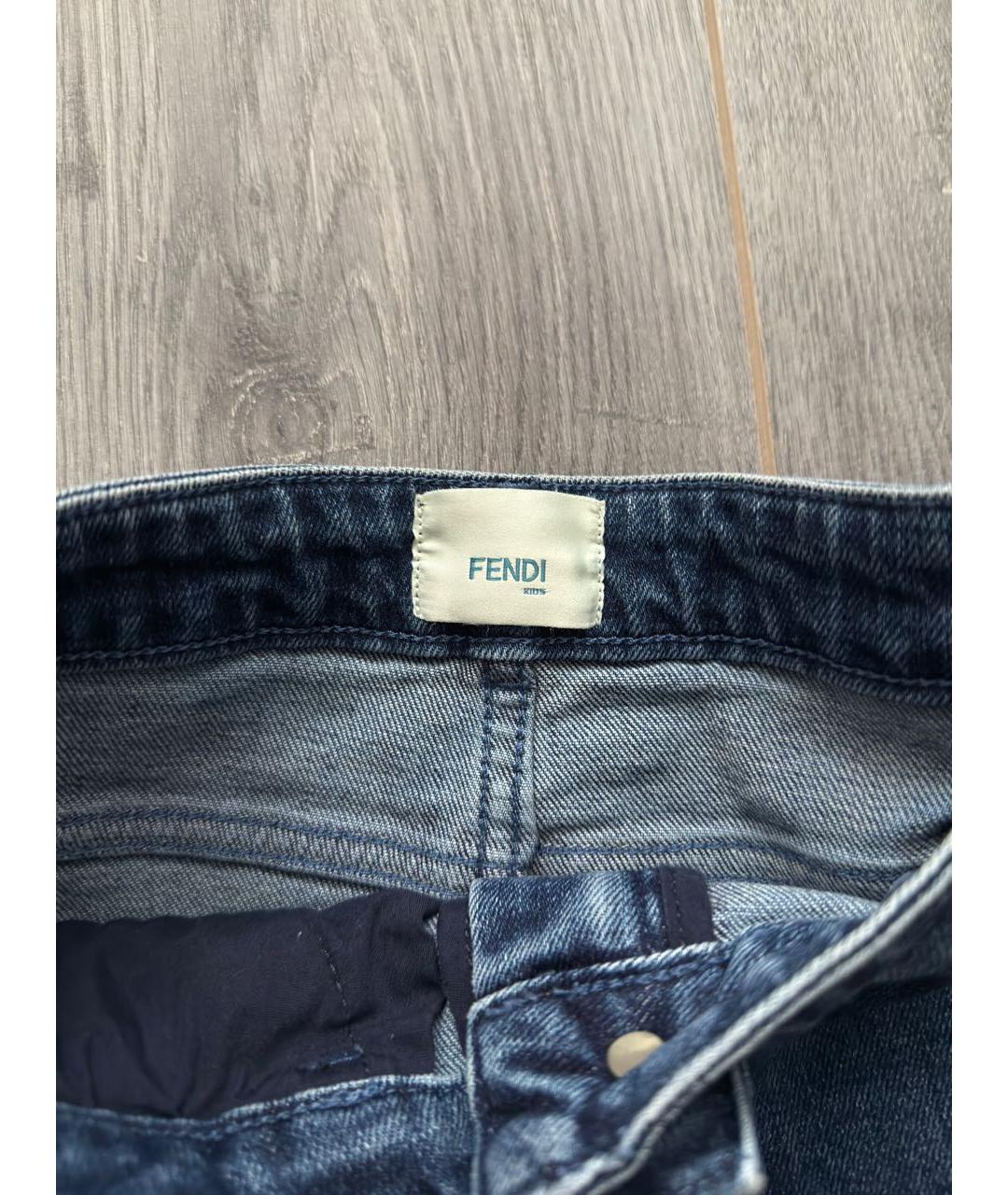 FENDI Синяя хлопковая юбка, фото 4