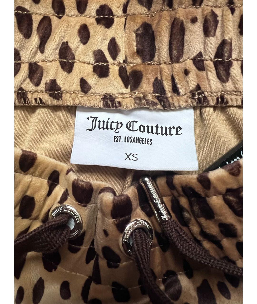 JUICY COUTURE Бежевый велюровый костюм с брюками, фото 6