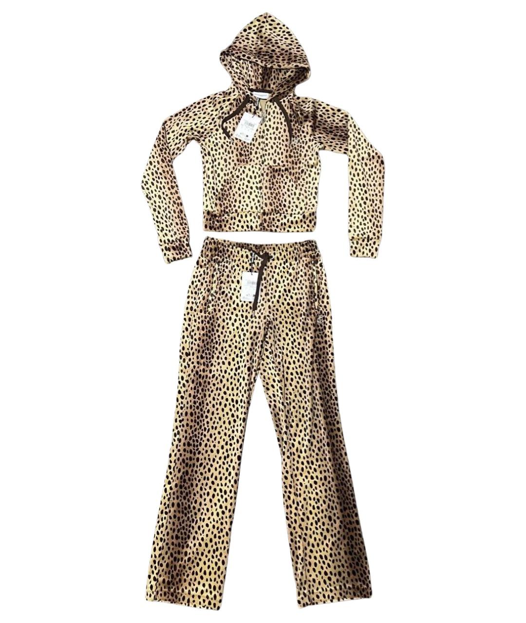 JUICY COUTURE Бежевый велюровый костюм с брюками, фото 1