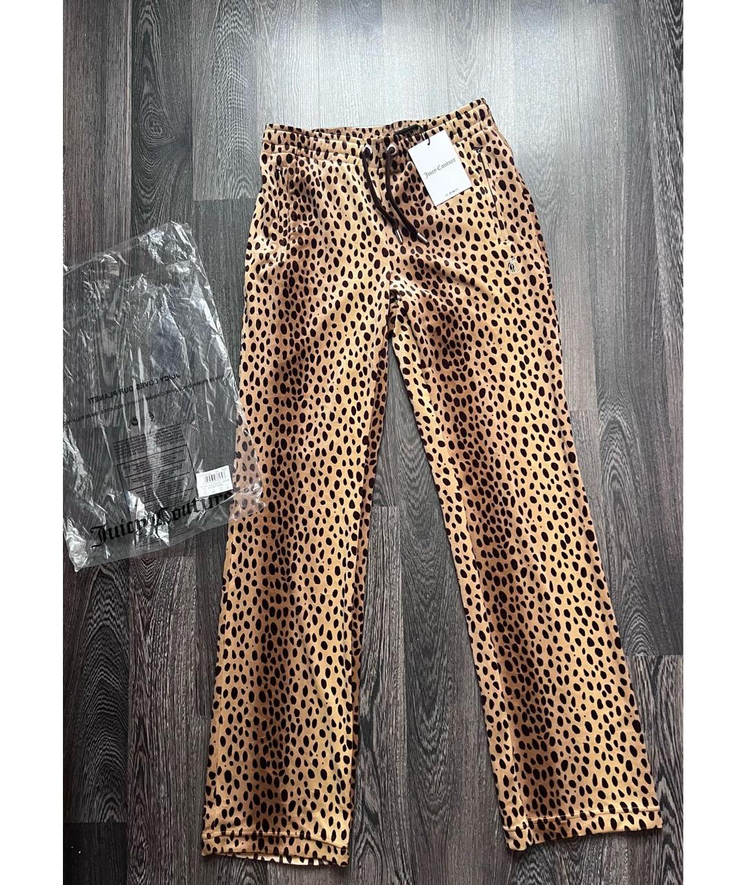 JUICY COUTURE Бежевый велюровый костюм с брюками, фото 5