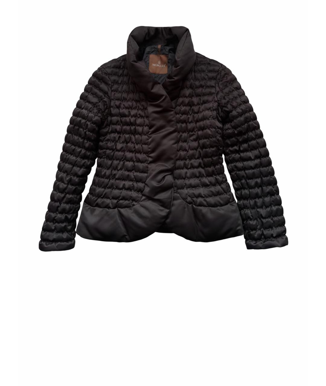 MONCLER Черный полиамидовый пуховик, фото 1
