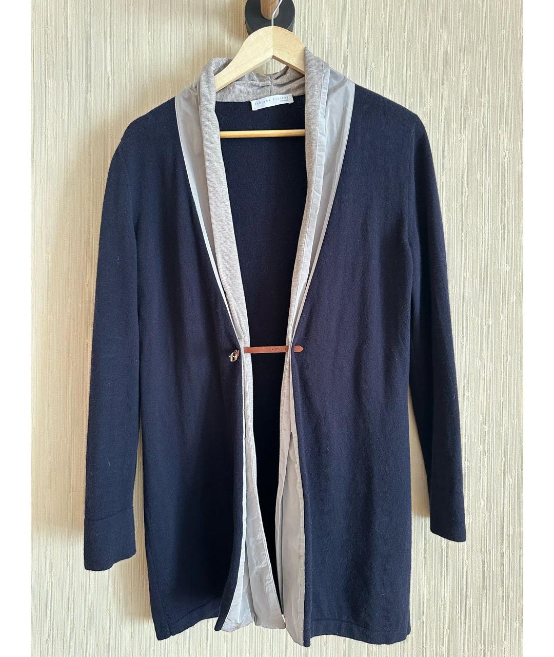 FABIANA FILIPPI Темно-синий шерстяной джемпер / свитер, фото 7