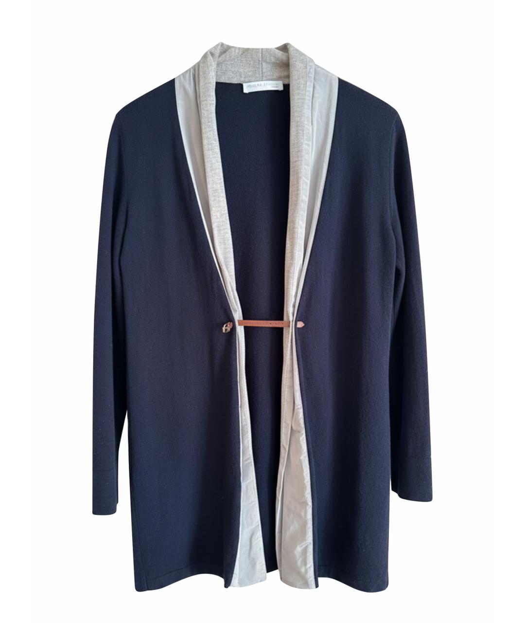 FABIANA FILIPPI Темно-синий шерстяной джемпер / свитер, фото 1